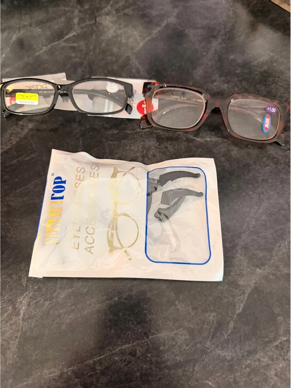 SmartTop Reading Glasses +1.00 Magnification with Ear Hooks